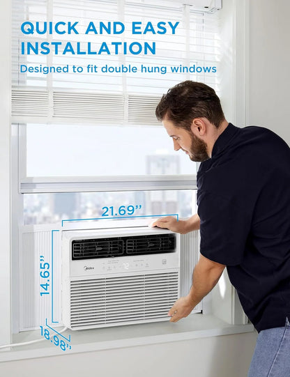 12,000 BTU Window Air Conditioner, Smart Inverter, Cools up to 550 Sq Ft, Wi-Fi and Alexa, White