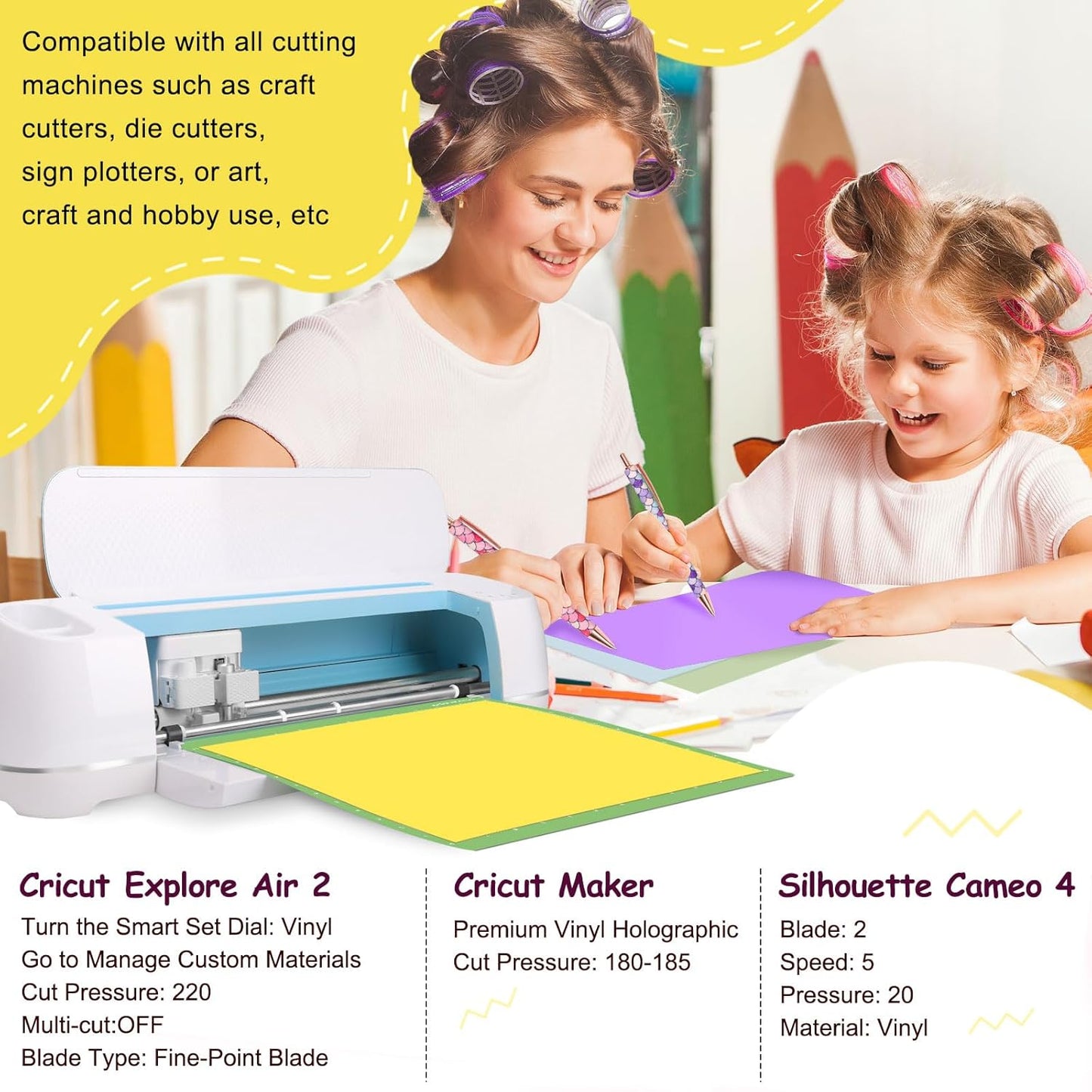 001 Permanent Adhesive Vinyl Bundle - 54Pack Vinyl Sheets (12”X12 Glossy, Matte) for Cutting Machines and Craft Cutter, DIY Craft, Car Decals, Party Decoration, Sticker