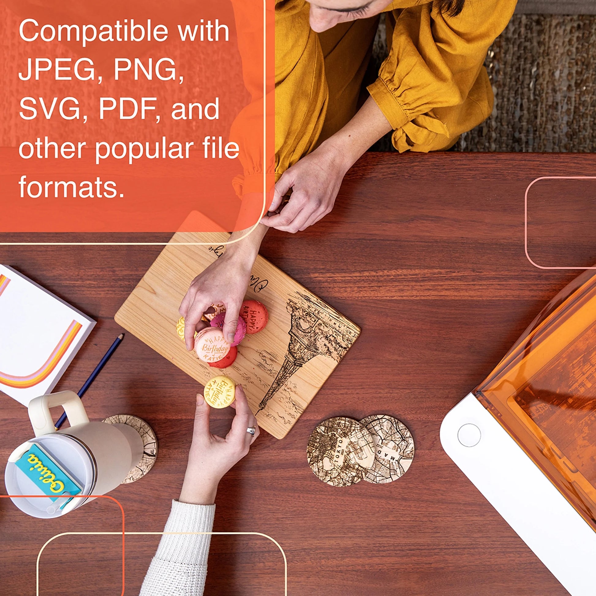 Spark 3D Printer Craft Laser Engraver and Cutter Machine, Compatible with Mac & PC, Works with Wood, Acrylic, Leather