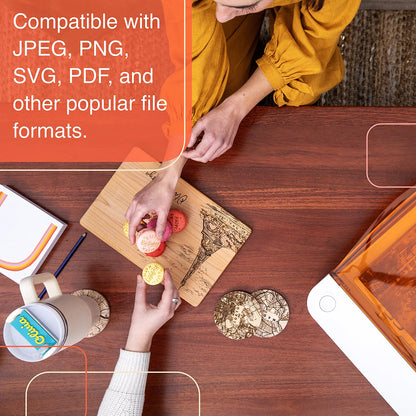 Spark 3D Printer Craft Laser Engraver and Cutter Machine, Compatible with Mac & PC, Works with Wood, Acrylic, Leather