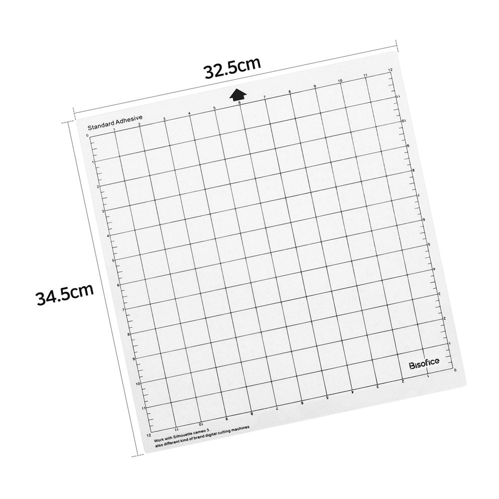 Replacement Cutting Mat Transparent Adhesive Mat with Measuring Grid 12 by 12-Inch for Silhouette Cameo Explore Plotter Machine 5PCS