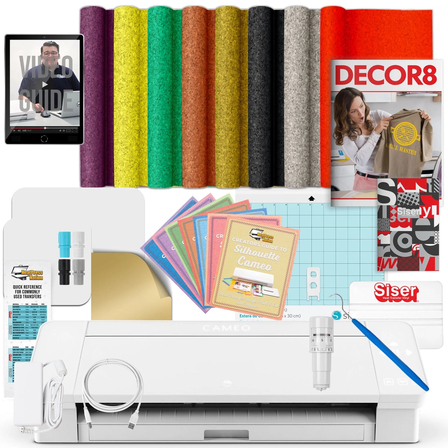 Cameo 4 Siser Glitter HTV Bundle