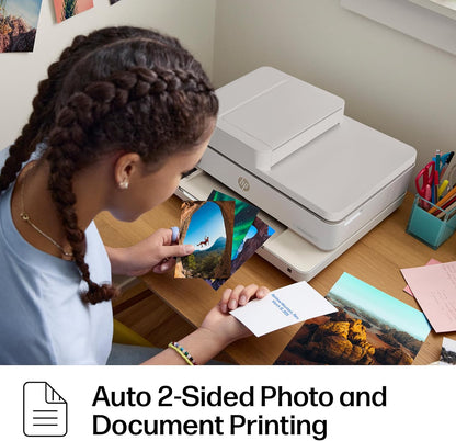 HP Envy 6555 Wireless All-In-One Color Inkjet Printer, Print, Scan, Copy, Duplex Printing Best-For-Home, 3 Month Trial of Instant Ink Included, Ai-Capable (C2XR6A) Portobello