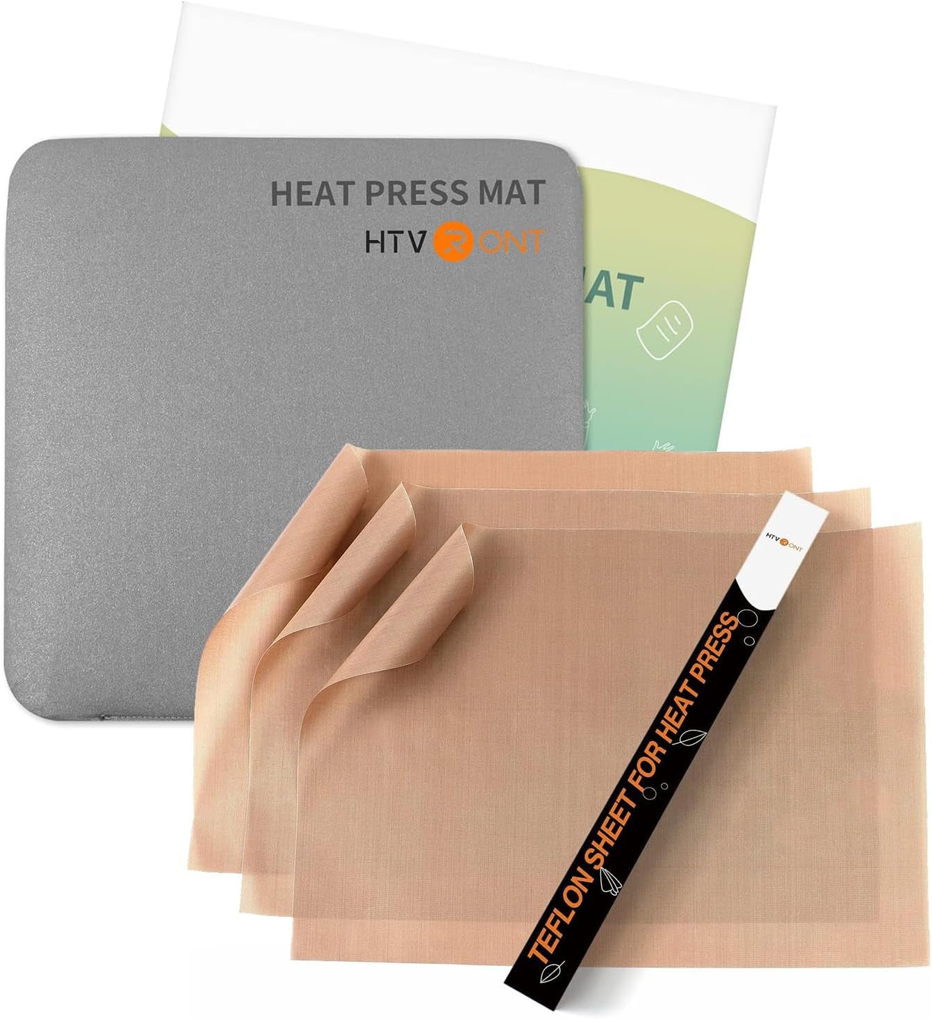 Heat Press Mat &  Teflon Sheets for Heat Press - 3 Pack