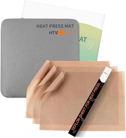 Heat Press Mat &  Teflon Sheets for Heat Press - 3 Pack