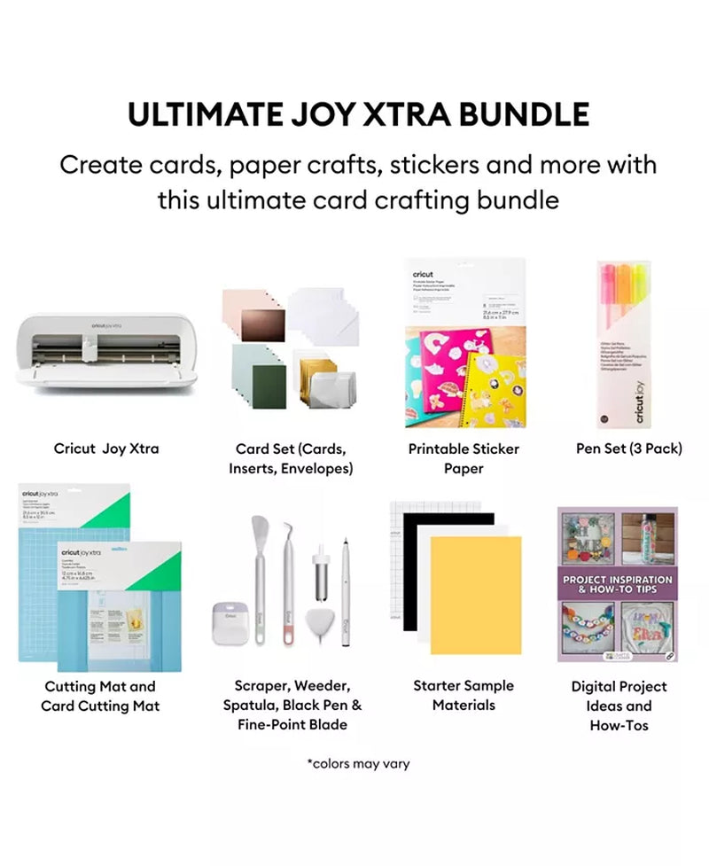 Joy Xtra Cutting Machine with Ultimate Card and Sticker Making Bundle