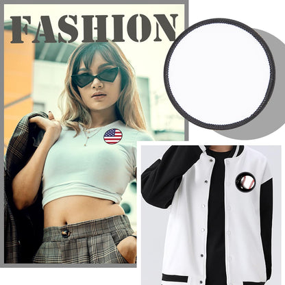 Sublimation Patches - Iron on Blank Patches for DIY Crafts Hats Caps Backpack Uniforms (Round / 90Pcs)