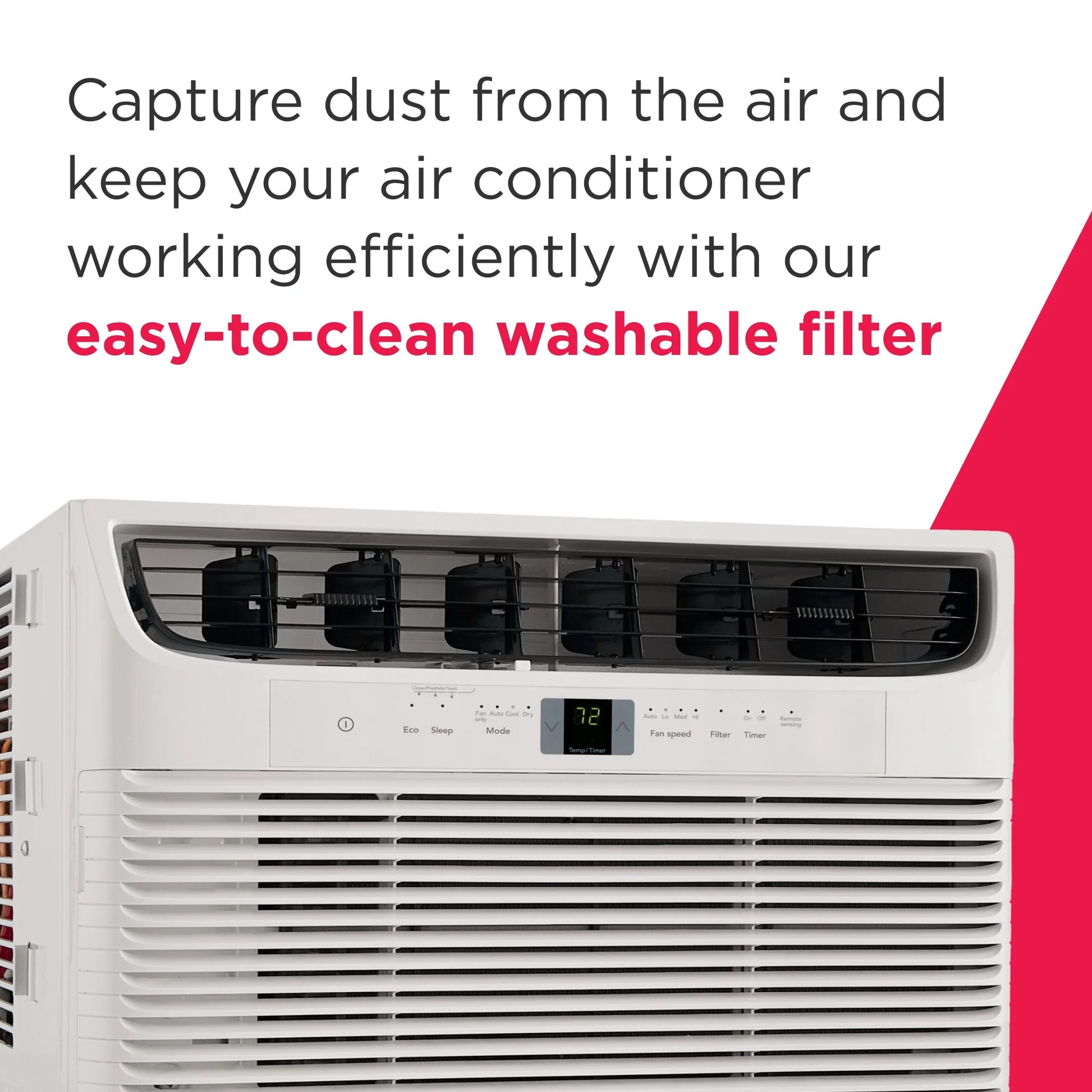 10,000 BTU Window Room Air Conditioner up to 450 Sq Ft, White