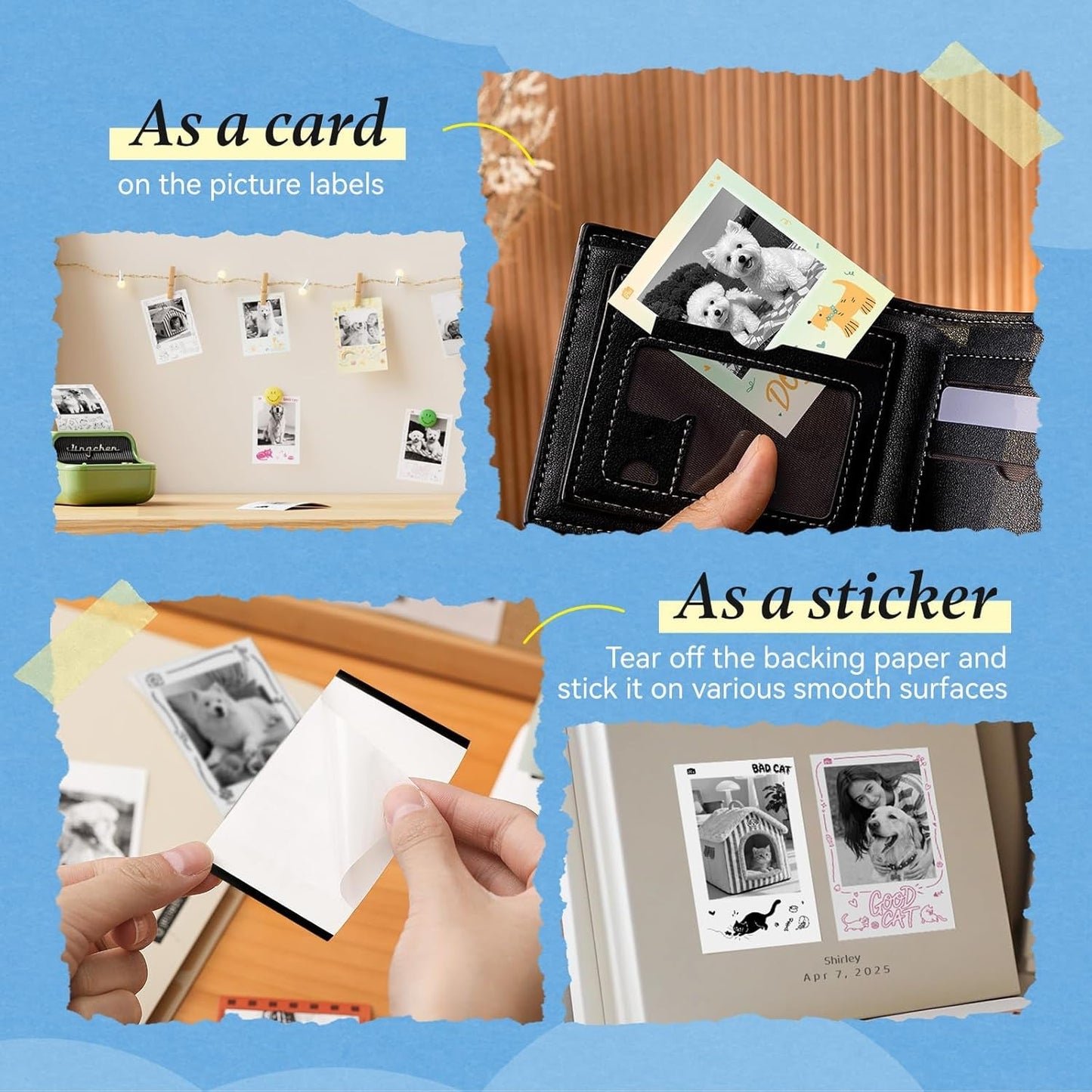 NIIMBOT Photo Papers Only Compatible with Pro Series Label Makers, 2''X3.2'' (50X80Mm) Hallowen Labels, Sticker Labels for Trick or Treat
