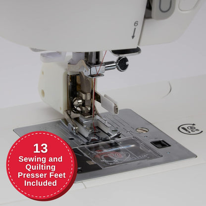 SINGER Quantum Stylist 9960 Computerized Sewing & Quilting Machine – Metal, Plastic, with Extension Table, Hard Case & Accessories, 600 Stitches, Lettering, LED Light, 1-Step Buttonhole
