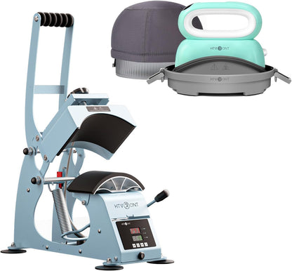 Hat Press Machine - Hat Press Heat Machine for Caps with 2 Platens & Caps Stretcher, Hat Heat Press Machine for Caps with Precise Temp&Timer Control for Heat Transfe Vinyl, Sublimation