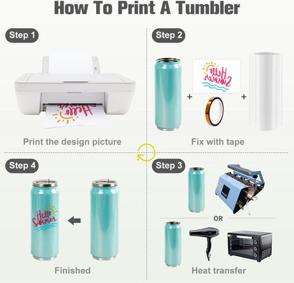 Colorsub 17 Oz Sublimation Glitter Tumblers Cans, Stainless Steel Sublimation Blanks Tumblers, Double Wall Insulated Cups Set with Lid, Straw, Gift Box, 6 Pack Teal