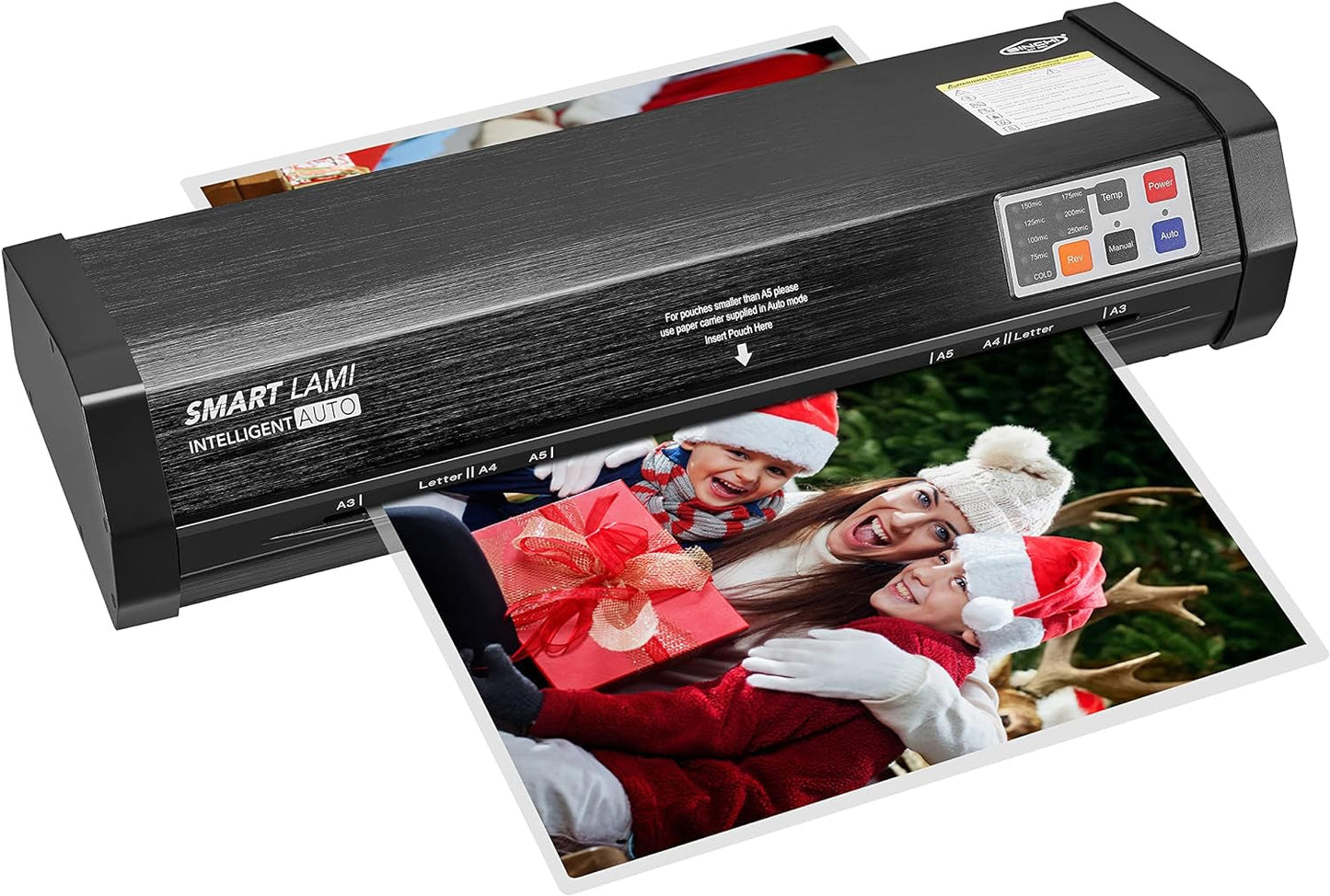 SINCHI Auto Sense 13" Heavy-Duty Laminator for Business & School, 3–10 Mil, 50S Warm-Up, 17S/Sheet, Works with Cardstock & Dark Prints, Never-Jam, Laminates 11X17, Includes 10 Sheets