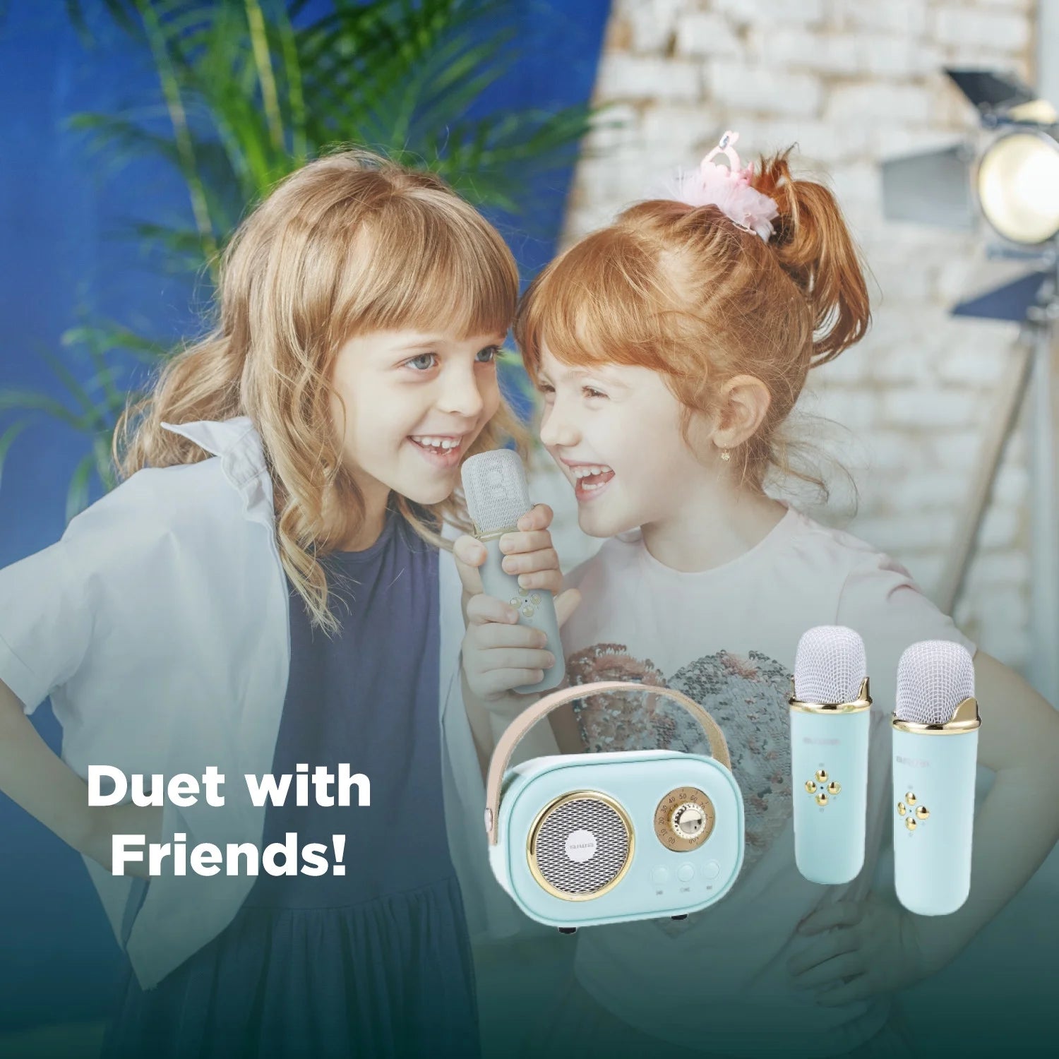 Retro Wireless Karaoke Speaker, Mint, AI6028-MNT