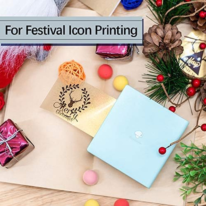 Phomemo M02/M02 Pro/M02S/M03/M03As/M04S Pocket Printer Paper- Transparent/Silver/Gold Glitter Sticker Paper