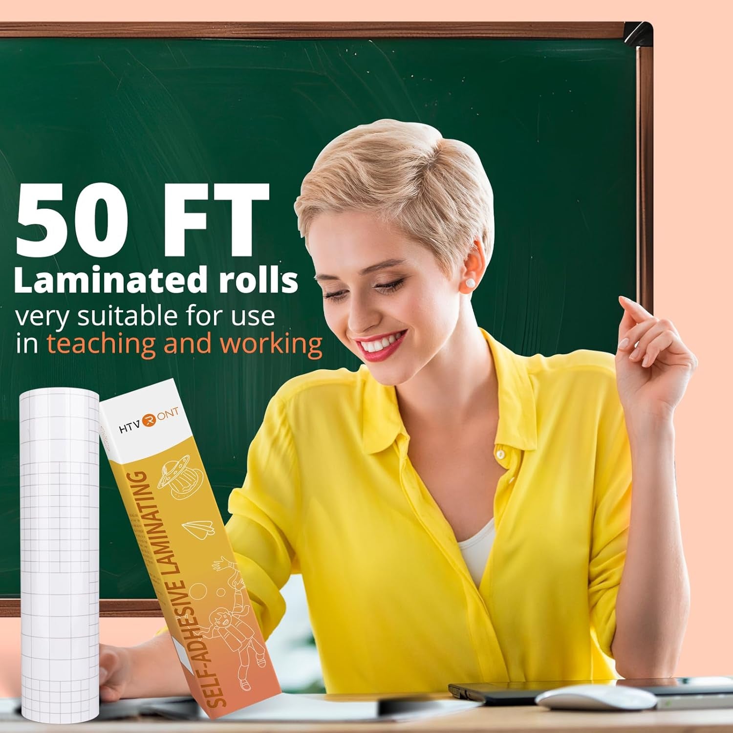 Clear Self-Adhesive Laminating Vinyl Roll-12 X50Ft Non Thermal Laminating Film,No Machine Needed Clear Vinyl Laminate for Stickers