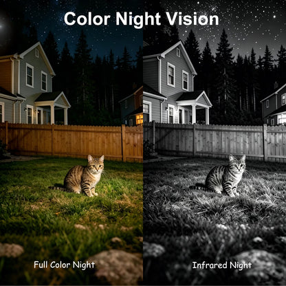 2K Security Camera Outdoor, IP65 Solar Camera Outdoor Wireless, Wireless Cameras for Home Security with Color Night Vision, Two-Way Audio, PIR Alert, 2.4G Wifi Only