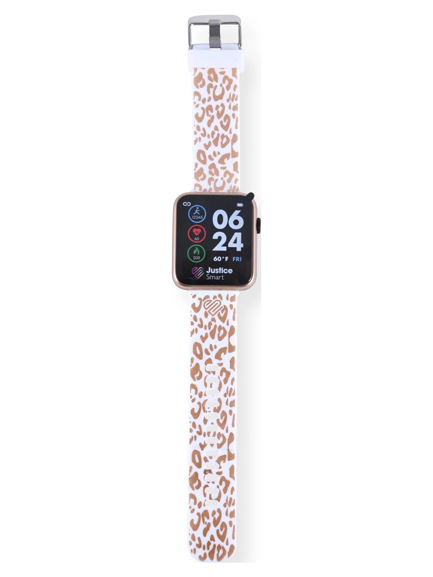 Female Tween Smart Watch with Leopard Silicone Strap (JSE4210WM)