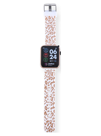 Female Tween Smart Watch with Leopard Silicone Strap (JSE4210WM)