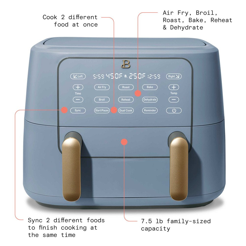 9QT Trizone Air Fryer, Cornflower Blue by Drew Barrymore