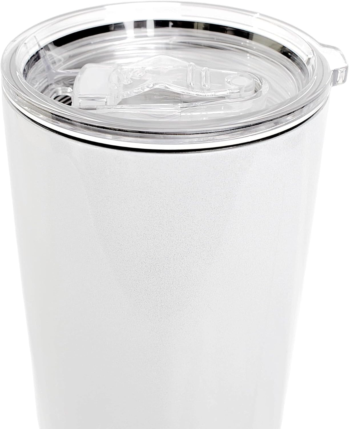 Makerflo 40 Oz White Glitter Shimmer Sublimation Blank Tumbler Pack of 25 with Lid and Straw | Craft-Ready for DIY Gifts & Personalization (Sublimation, Epoxy, UV DTF, Vinyl, and Laser Engraving)