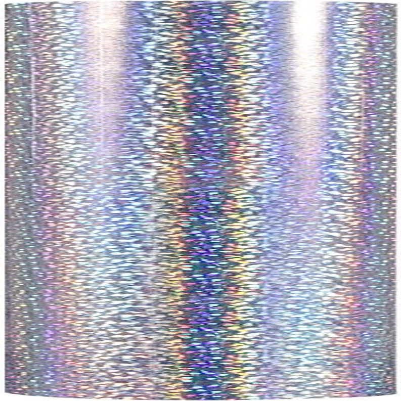 Sparkle Holographic Silver Vinyl Glitter Permanent Chrome Adhesive Vinyl 1Ft X 5Ft