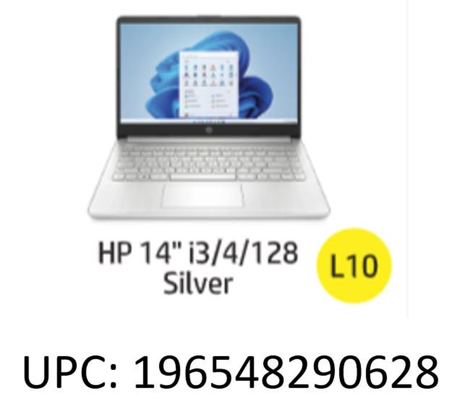 14" Laptop, Intel Core I3-1115G4, 4GB RAM, 128G SSD, Natural Silver, Windows 11 Home in S Mode, 14-Dq2031Wm