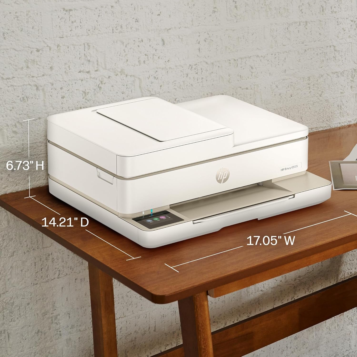 HP Envy 6555 Wireless All-In-One Color Inkjet Printer, Print, Scan, Copy, Duplex Printing Best-For-Home, 3 Month Trial of Instant Ink Included, Ai-Capable (C2XR6A) Portobello
