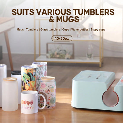 HTVRONT Auto Tumbler Mug Heat Press Machine for Sublimation DIY Print Cup Mug - Suits Various Tumblers & Mugs for Sublimation