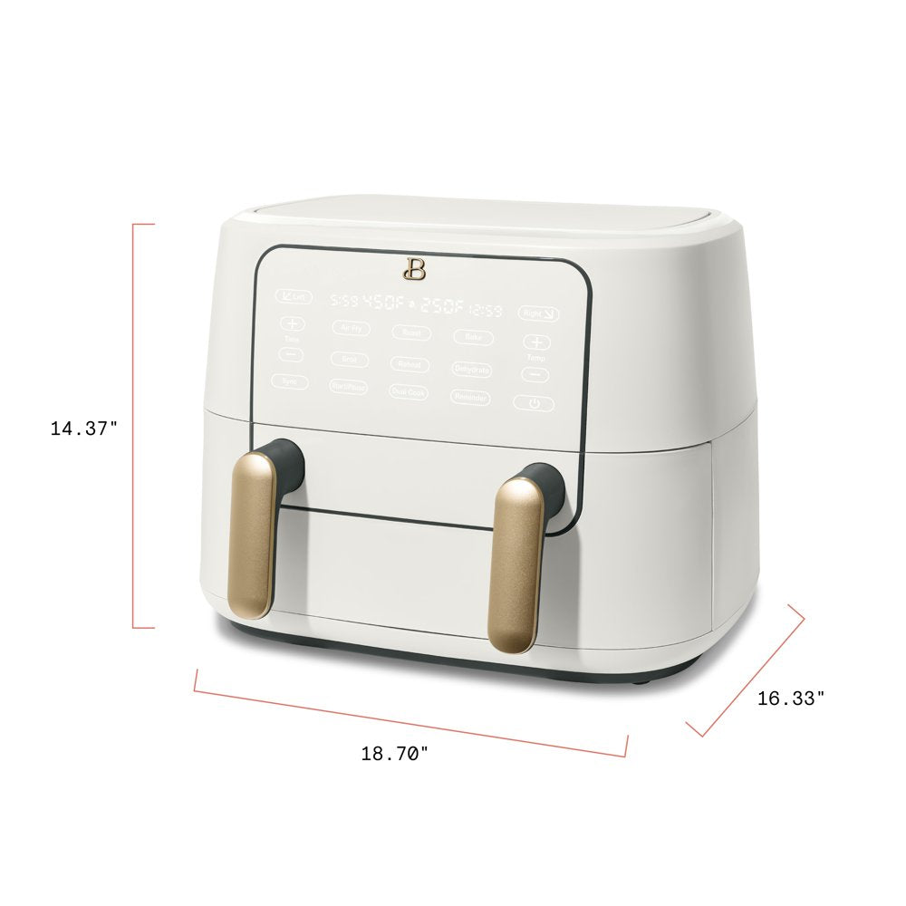 9QT Trizone Air Fryer, White Icing by Drew Barrymore