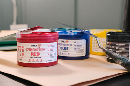 Tink'S® Screen Printing Ink Red 8Oz.—Water Based Screen Printing Fabric Ink for Cotton and Polyester, Blockprinting Ink for Linocut, Opaque Fabric Paint—Paintmaking Supplies for Shirts and Tote Bags