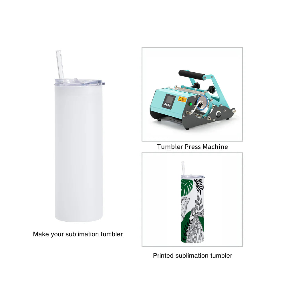 Wholesale 25 OZ Sublimation Glass Tumbler Blanks Straight Frosted with Slide Lid and Glass Straw 12 Pack & 36 Pack & 72 Pack