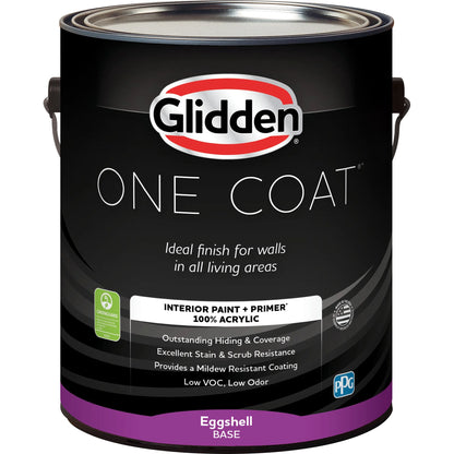 One Coat Stepping Stone / Gray Eggshell Interior Paint with Primer, 1 Gallon