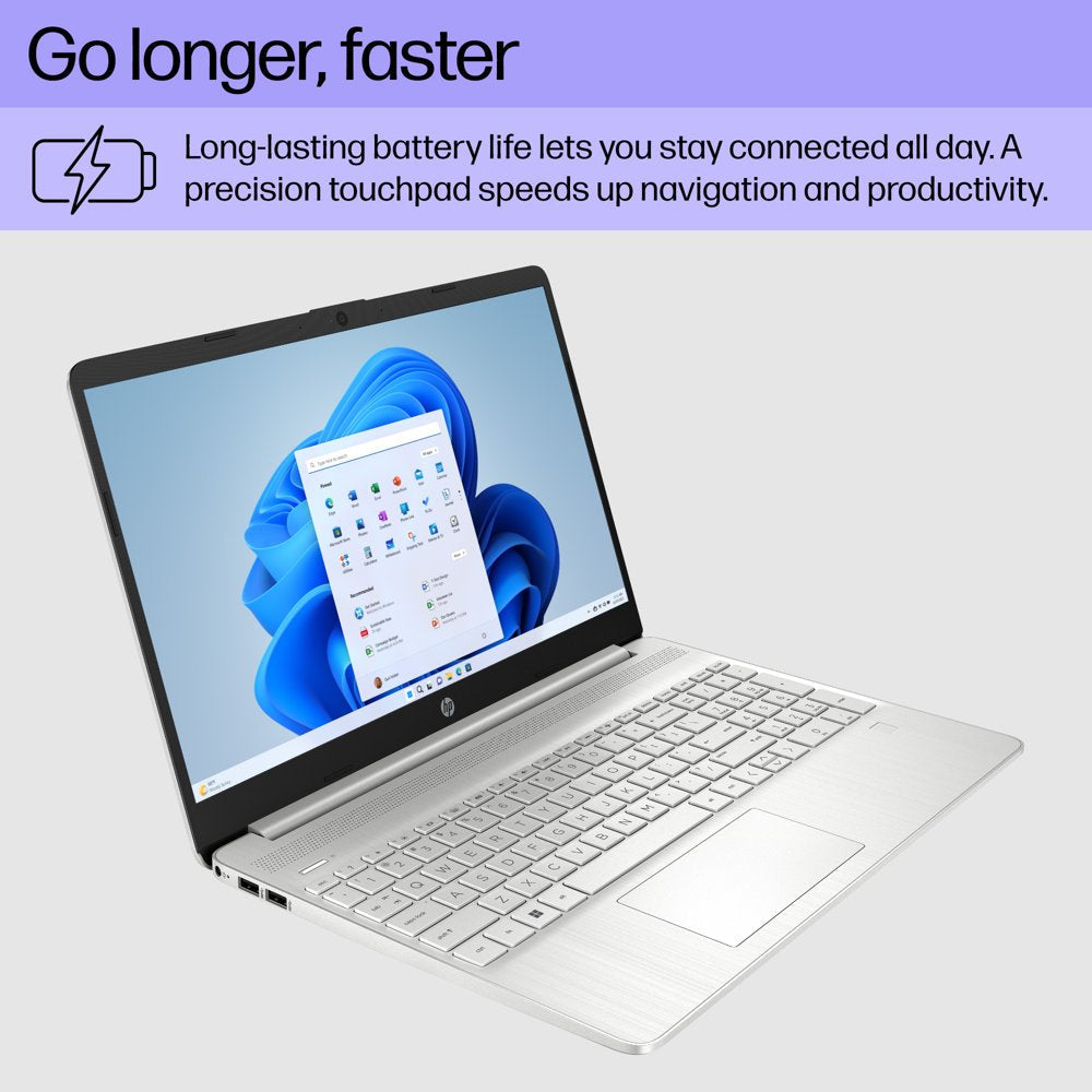 15.6" FHD Touch Laptop, AMD Ryzen 7 5700U, 16GB RAM, 512GB SSD, Silver, Win 11 Home, 15-Ef2747Wm