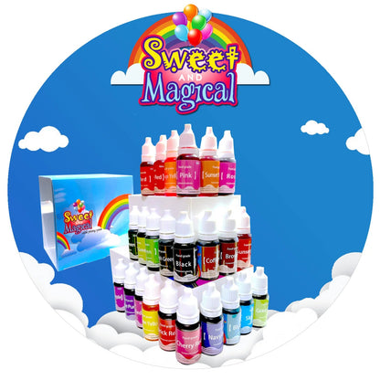 Airbrush Food Colors - 24 PACK - 10 ML EACH BOTTLE