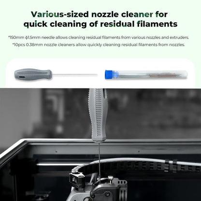 Creality 3D Printer Tools Kit, 74 Pcs in 1 3D Printing Tool Wrap Kit Assembly/Removal/Finishing/Filament Cutting Set with Nozzle Cleaning Kit 3D Printer Accessories for All FDM 3D Printers
