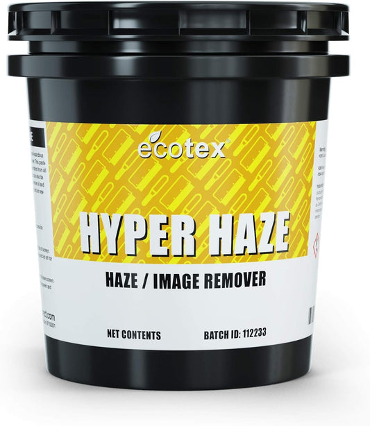 Ecotex All Purpose Screen Printing Hyper Haze (Gallon - 128Oz.) - Eco-Friendly Haze Remover and Degreaser, Plastisol and Water Based Ink Remover - Silk Screen Cleaner