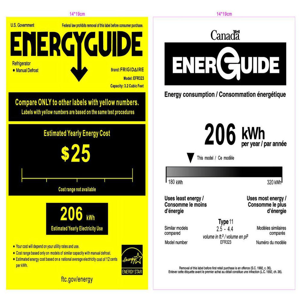 3.2 Cu. Ft. Compact Refrigerator Chrome Trim EFR323, Platinum