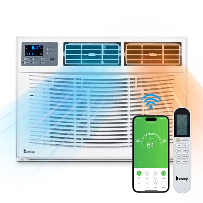 Wifi Enabled 8000 BTU Heat and Cool Window Air Conditioner with Wifi Controls