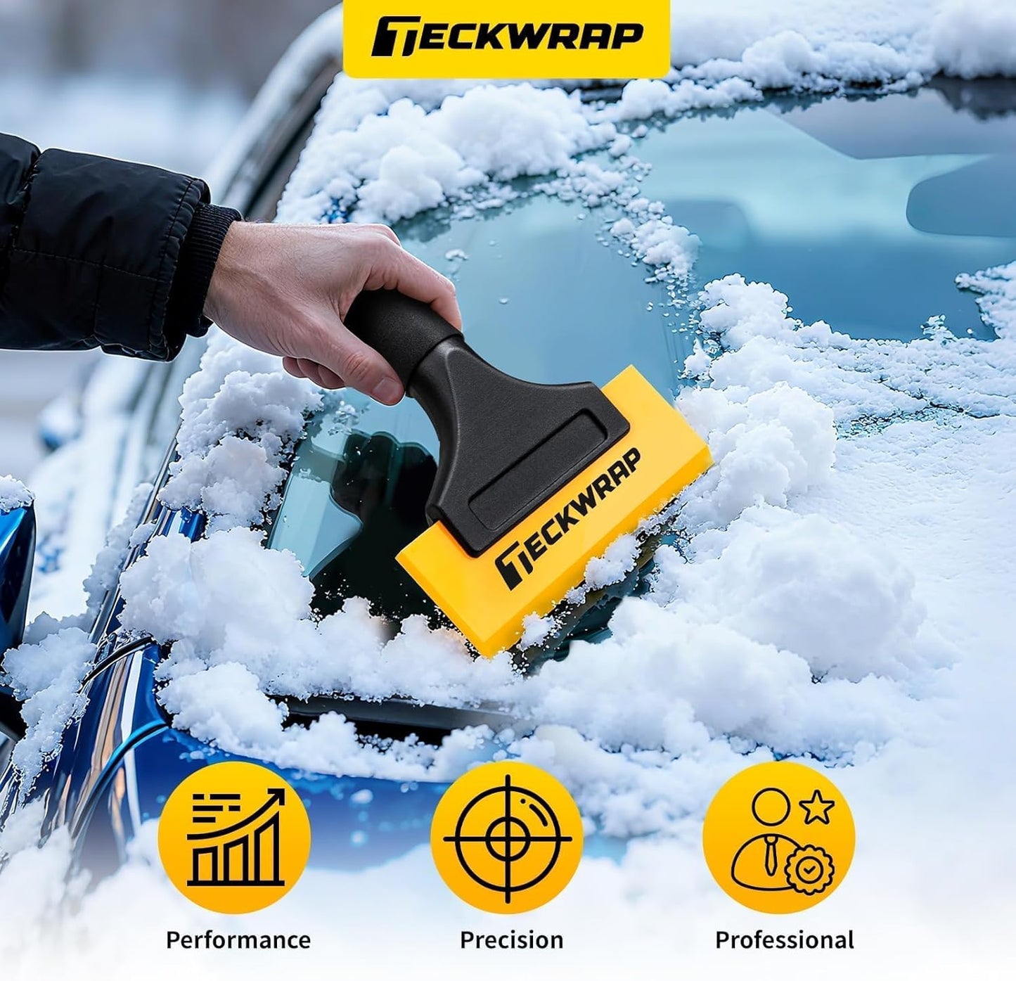 Mini Silicone Squeegee for Window Tint –5 Inch Small Squeegee for Car Windshield, Shower Glass, Mirrors, Streak-Free Water Remover for Auto & Home Use