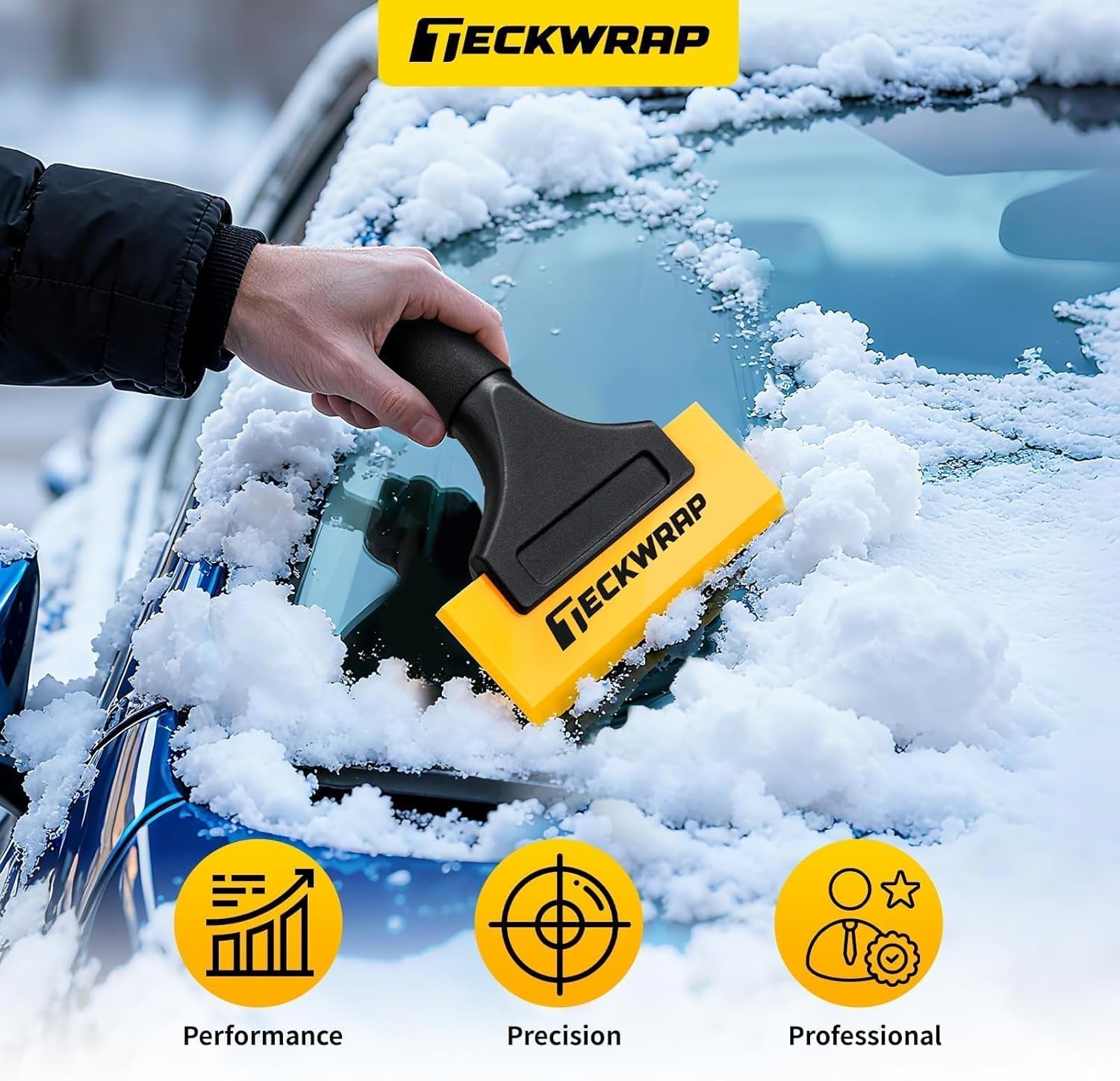 Mini Silicone Squeegee for Window Tint –5 Inch Small Squeegee for Car Windshield, Shower Glass, Mirrors, Streak-Free Water Remover for Auto & Home Use