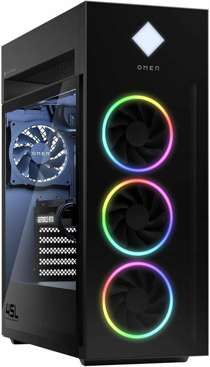 HP OMEN 45L Gaming Desktop, Intel Core Ultra 7 265K, 32 GB RAM, 1 TB SSD, NVIDIA Geforce RTX 5070 Ti, Windows 11 Pro, Microsoft Copilot, Tempered Glass, GT22-3060 (2025)