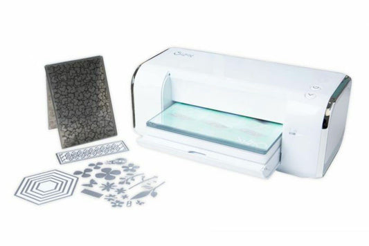 Sizzix Big Shot Switch plus Starter Kit (White), Electric Die Cutting & Embossing Machine for Arts & Crafts, Card Making, Scrapbooking & Papercraft (9-Inch Opening)