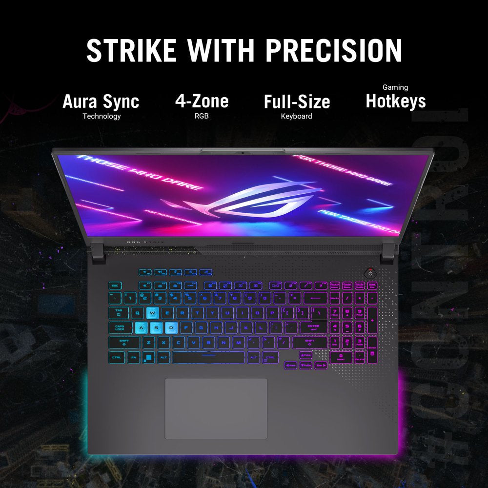 ROG Strix G17 (2023) 17.3” QHD 240Hz Gaming Laptop, Ryzen 9-7845HX, NVIDIA Geforce RTX 4060, 16GB DDR5 RAM, 1TB SSD, Windows 11, G713PV-WS94