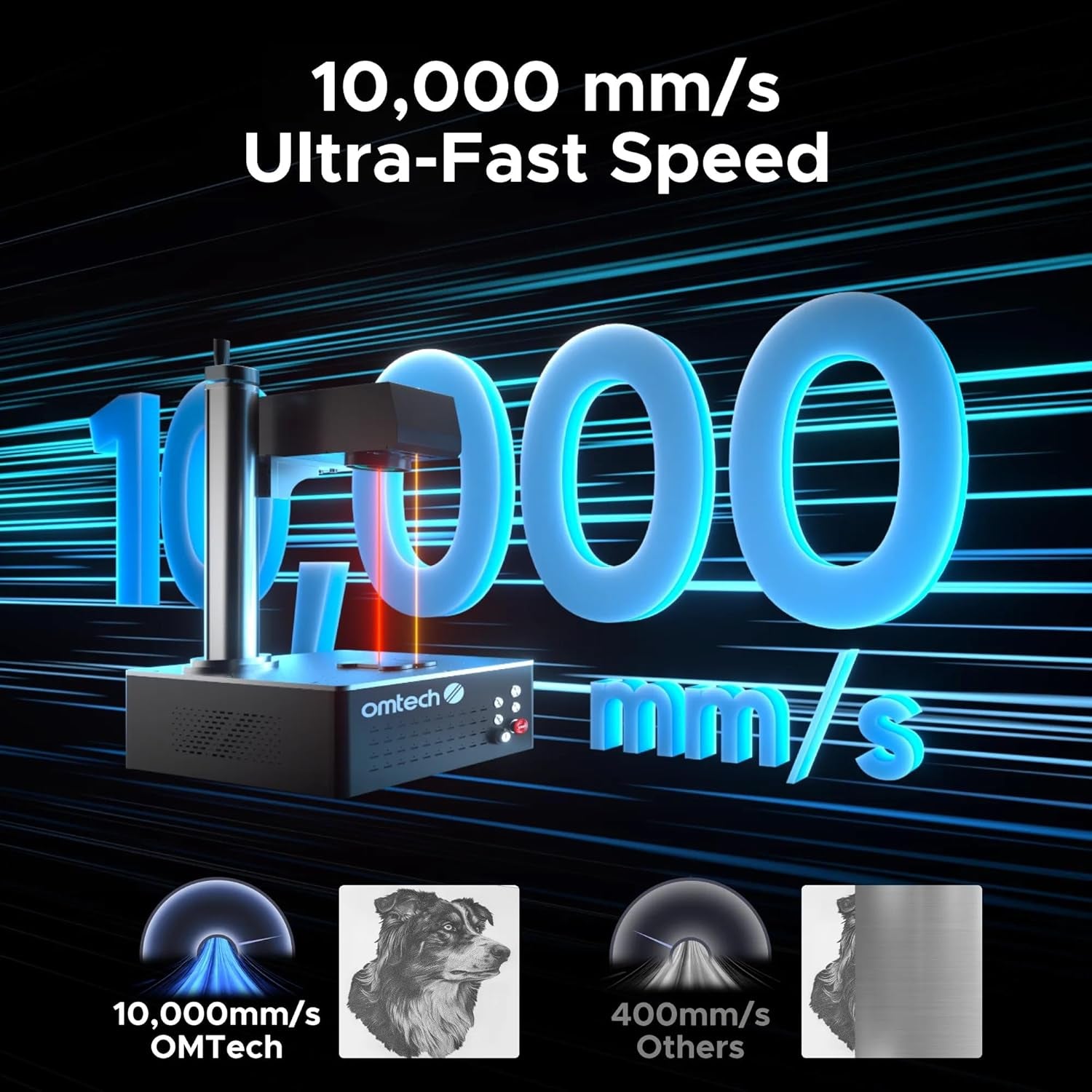 Omtech Autofocus 20W MOPA Fiber Laser Marking Machine with Lightburn, Fiber Laser Engraver for Metal Color Marking, 5.9" X 5.9" in Fiber Laser Cutter with Ezcad 100,000 Hr. Life Laser Etching Machine