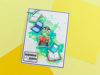 Crafters Companion Bookworm Collection Stamp & Die Set - Next Chapter