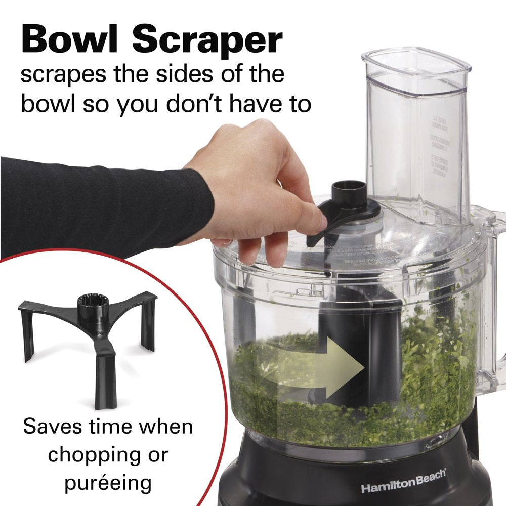 Food Processor and Vegetable Chopper with Easy Clean Bowl Scraper, 10 Cup Capacity, Stainless Steel, 70730