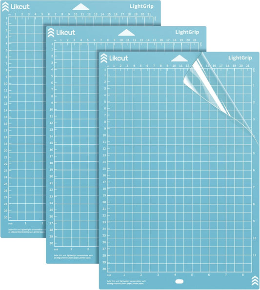 Cutting Mat for S41 Vinyl Cutter - 8.5" X 12" Lightgrip Cutting Mats Compatible with Cricut Joy Xtra, 3 Pack Vinyl Mat for Craft DIY with Precision Grid for DIY Paper, Stickers & Cardstock