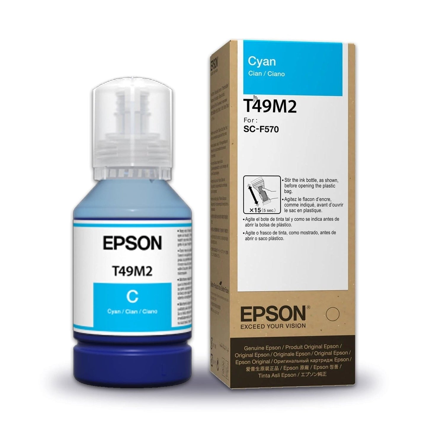 Epson Ink Set for F170 & F570 - 4 Pack with 300 Sheets of Sublimation Paper
