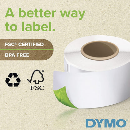 DYMO Authentic LW White Mailing Address Labels DYMO Labels for Labelwriter Label Printers 1-1/8" X 3-1/2" 2 Rolls of 350 (700 Total)